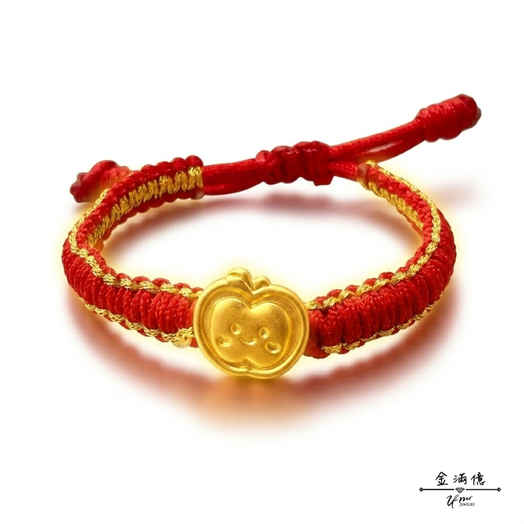 黃金彌月滿月禮物-蘋果造型- 黃金手鍊_01