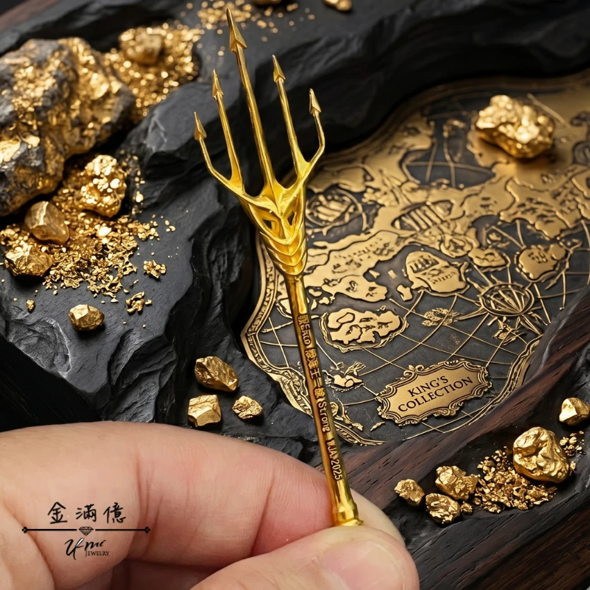 客製化黃金-海王波塞頓純金三叉戟-金滿億銀樓-03