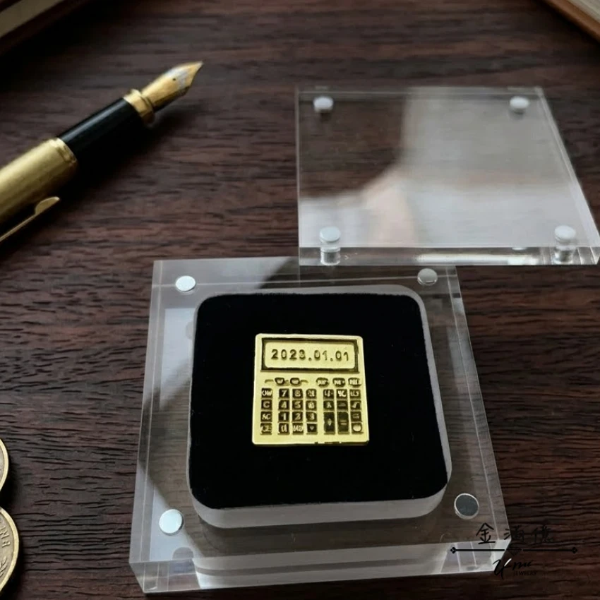 客製化飾品-生財工具黃金計算機-黃金擺件04