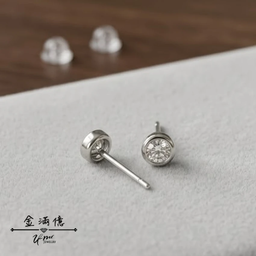 星芒璀璨鑽石耳環 -女生白金耳環|鉑金耳環