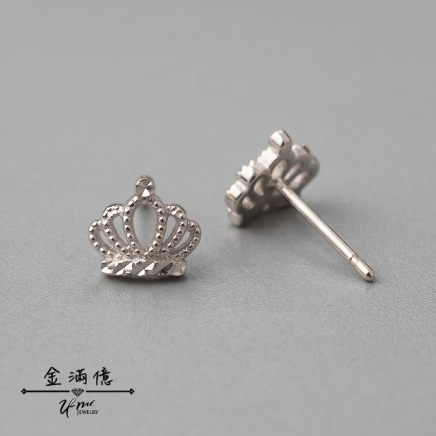 公主皇冠造型耳環-PT950白金耳環_01