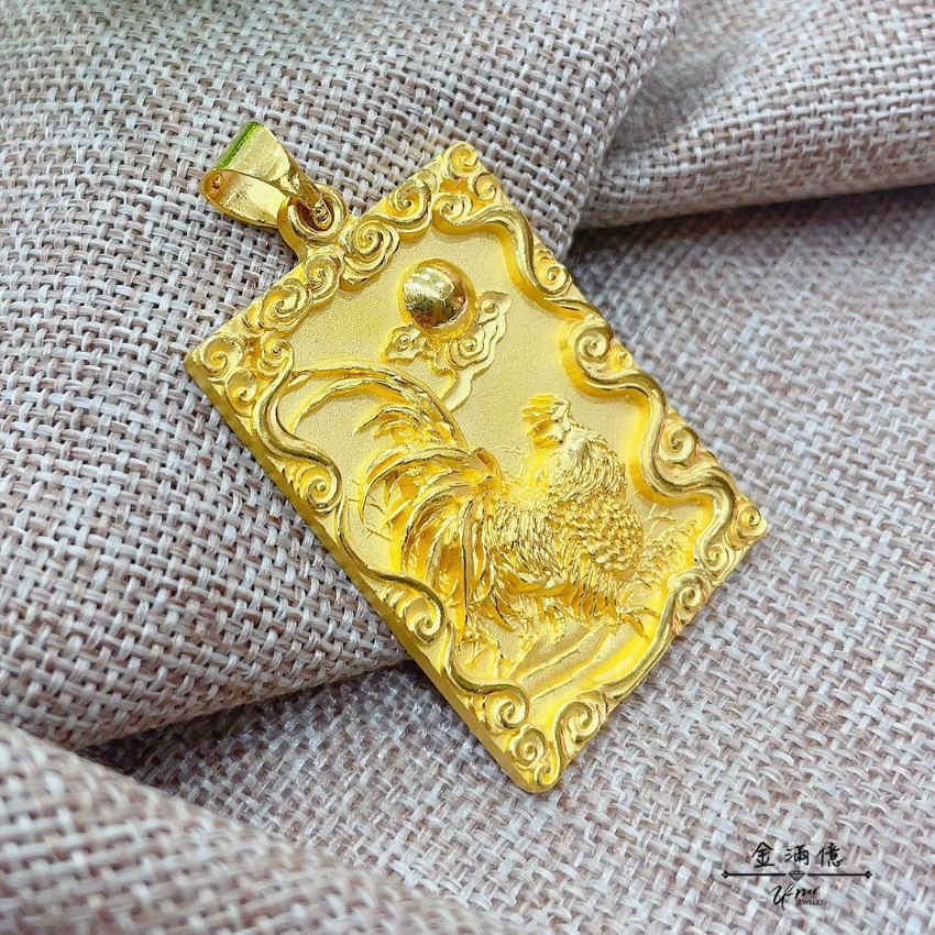 客製化黃金項鍊推薦|公雞造型項鍊-03