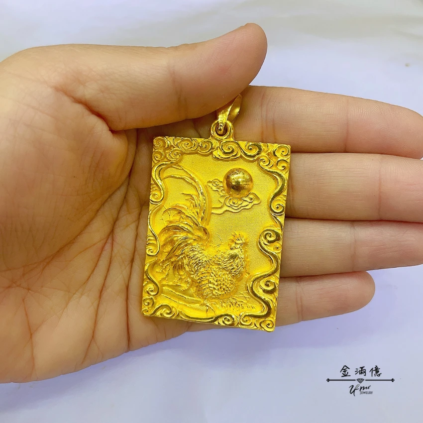 客製化黃金項鍊推薦|公雞造型項鍊-04
