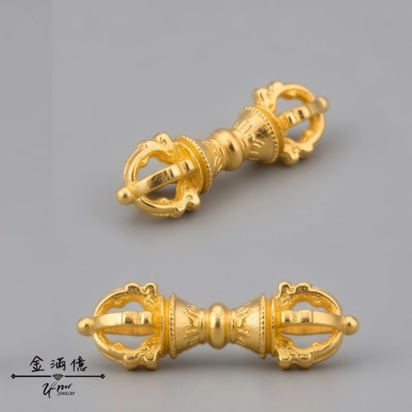 黃金墜飾-金剛杵法器- 黃金墜子_01