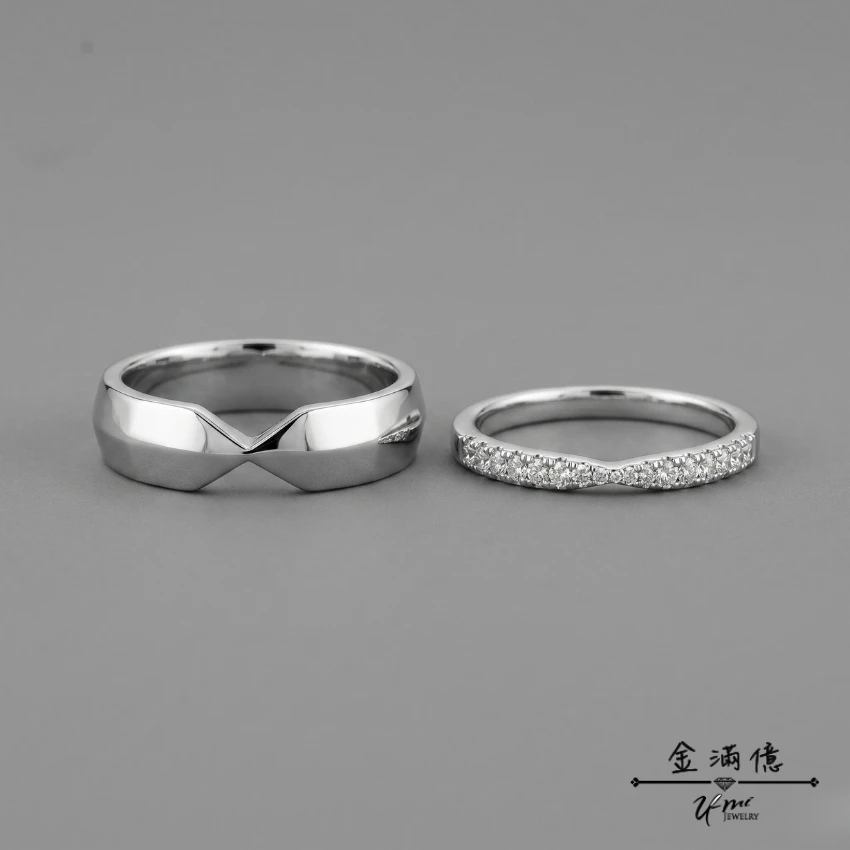 脈絡餘音-白金對戒|鑽石戒指