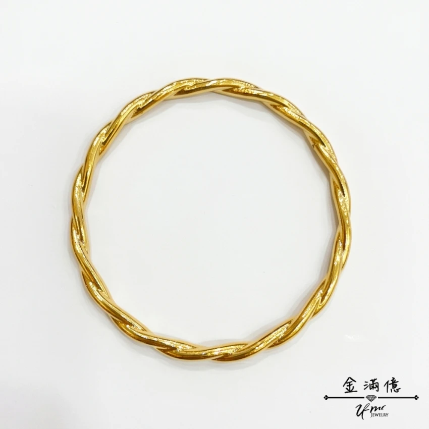 日常微光-麻花扭線 黃金手環