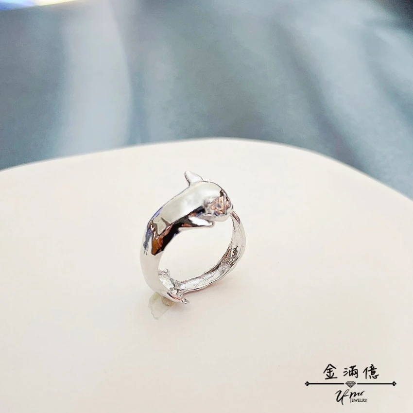訂做戒指-寵物鼠造型-白金戒指 (3)