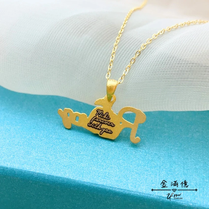 客製化飾品-寵物-黃金項鍊|姓名項鍊  (3)