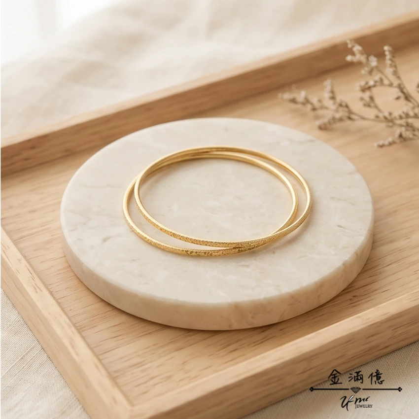 黃金手環-碎碎冰手環 固定圍-金滿億銀樓-03