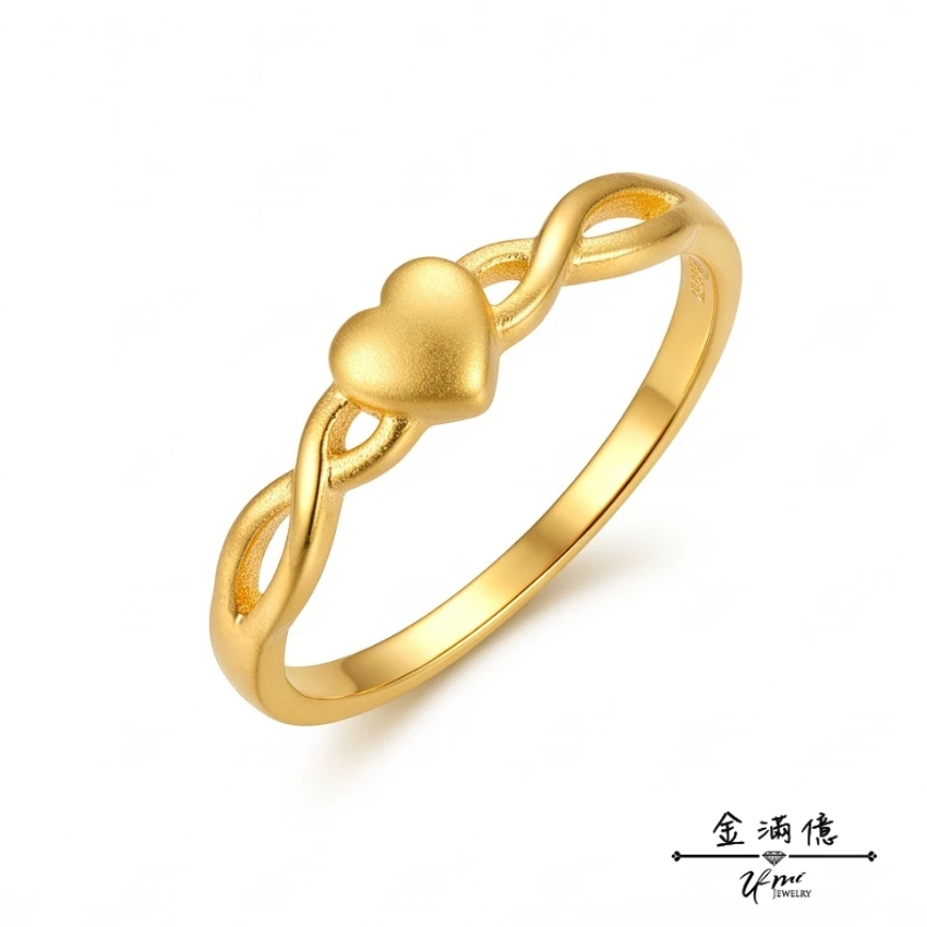 浪漫交織-黃金戒指｜女生金戒指
