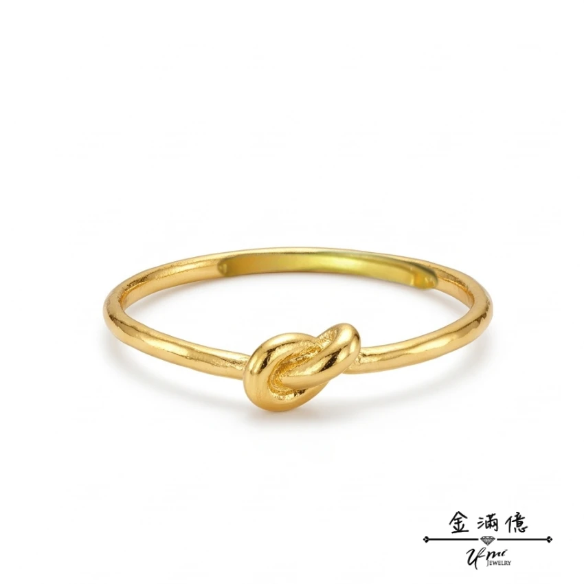 Mini小扭結-黃金戒指｜女生金戒指