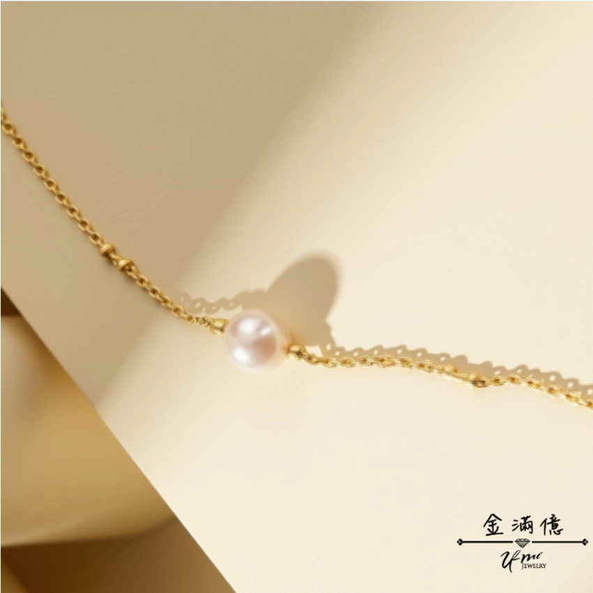 黃金手鍊-珍珠純金女生手鍊-金滿億|台南銀樓_02