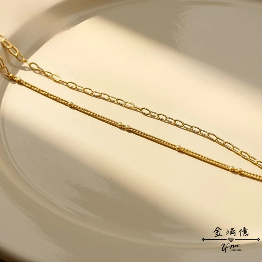熠熠流光雙鍊 -黃金手鍊|女生手鍊