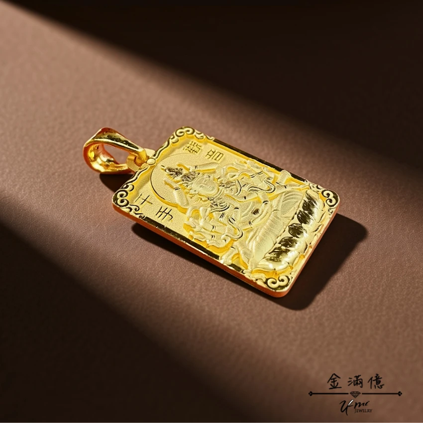 客製化飾品-千手觀音神明墜子-黃金項鍊