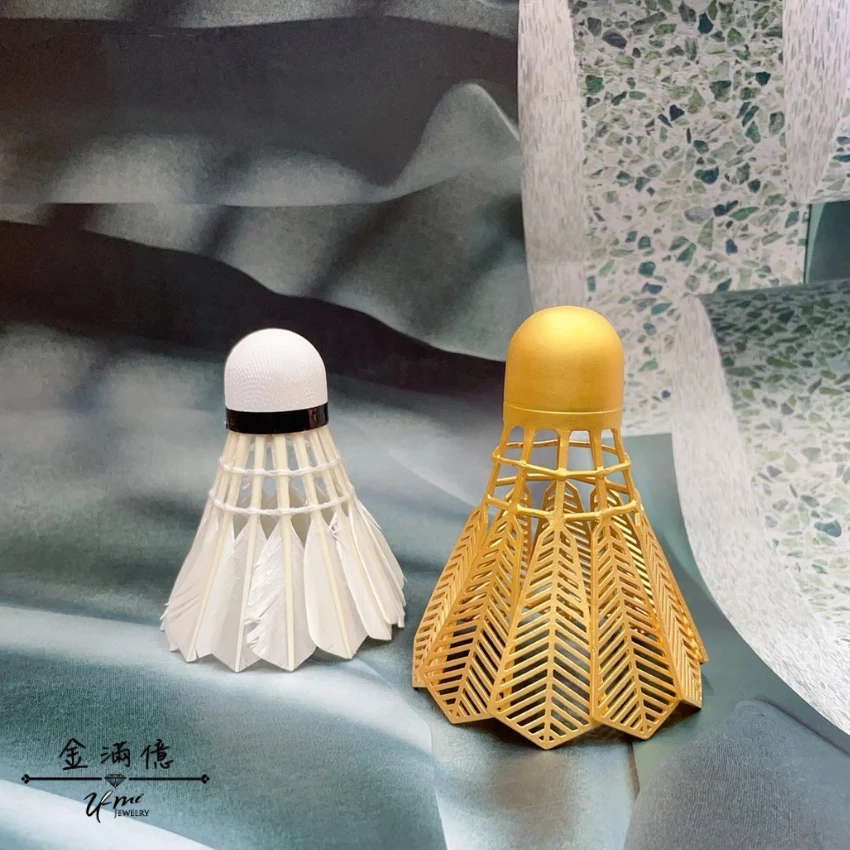 客製化飾品-1:1純金羽毛球-黃金擺件02