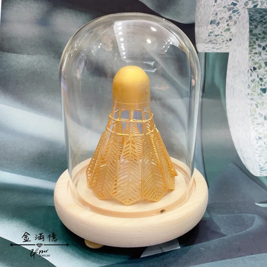 客製化飾品-1:1純金羽毛球-黃金擺件03