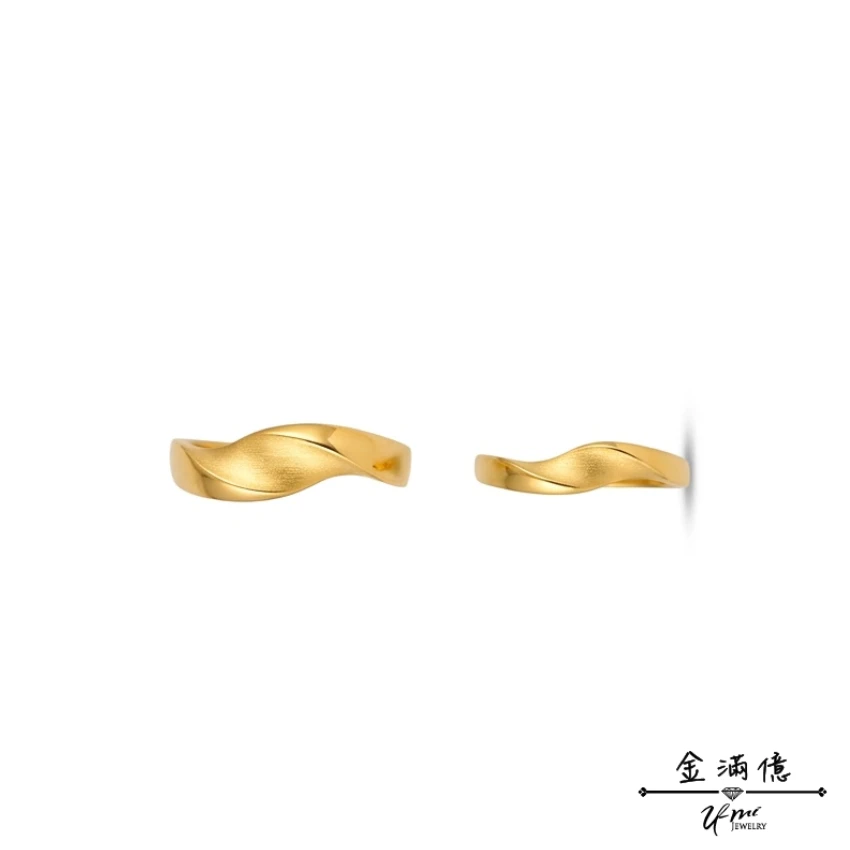 交錯的時光-黃金對戒｜黃金戒指