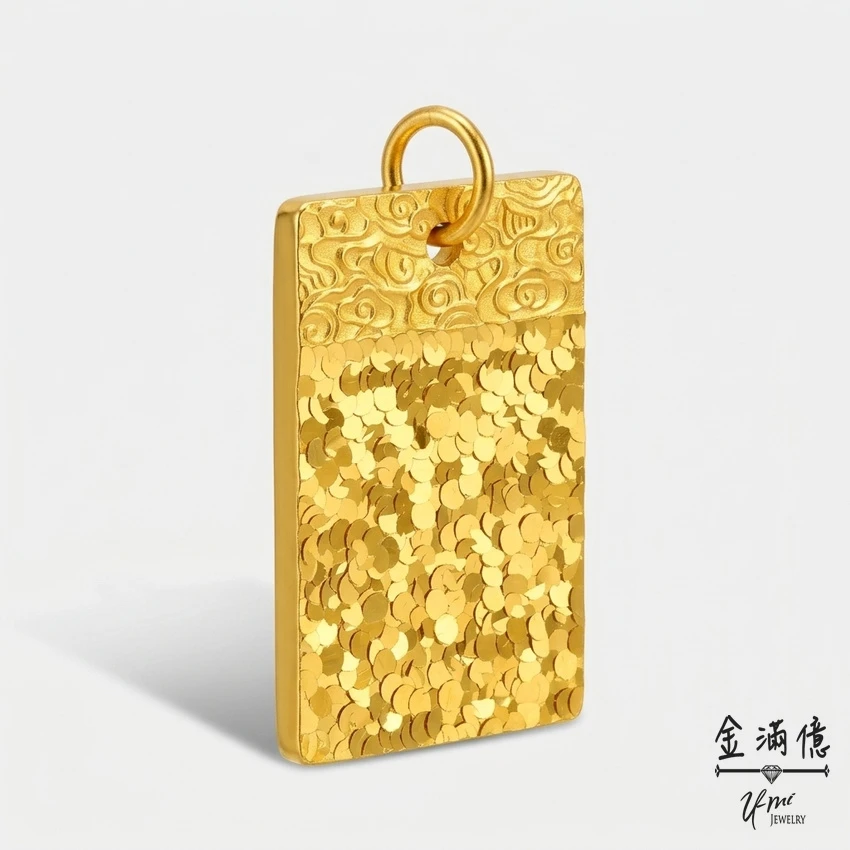 黃金墜飾-平安無事牌- 黃金項鍊_02