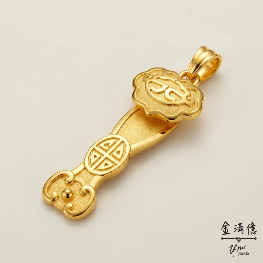 如意造型-黃金墜子