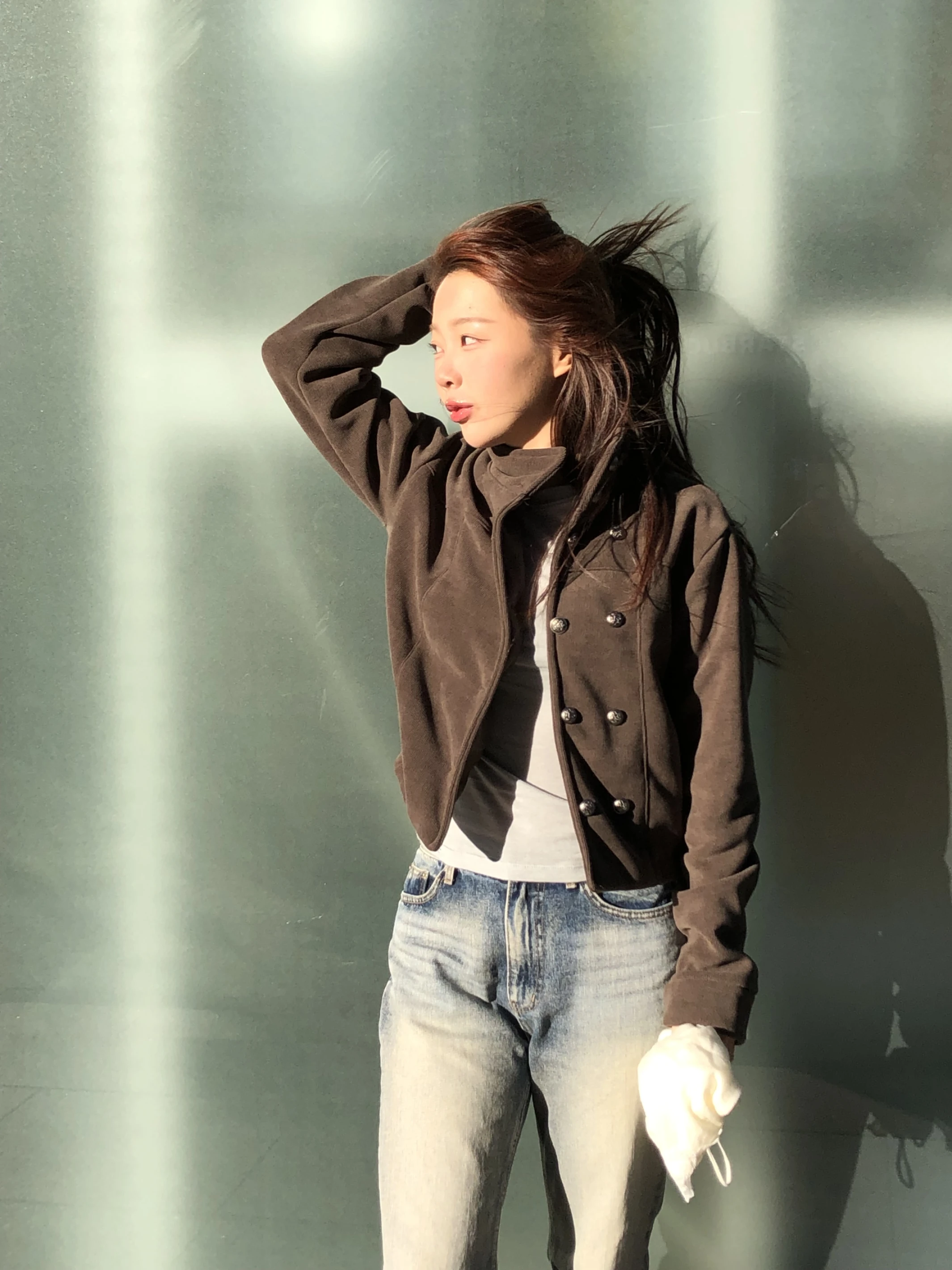 穿上秒變韓女🇰🇷拿破崙風內刷毛微短版外套 JK28