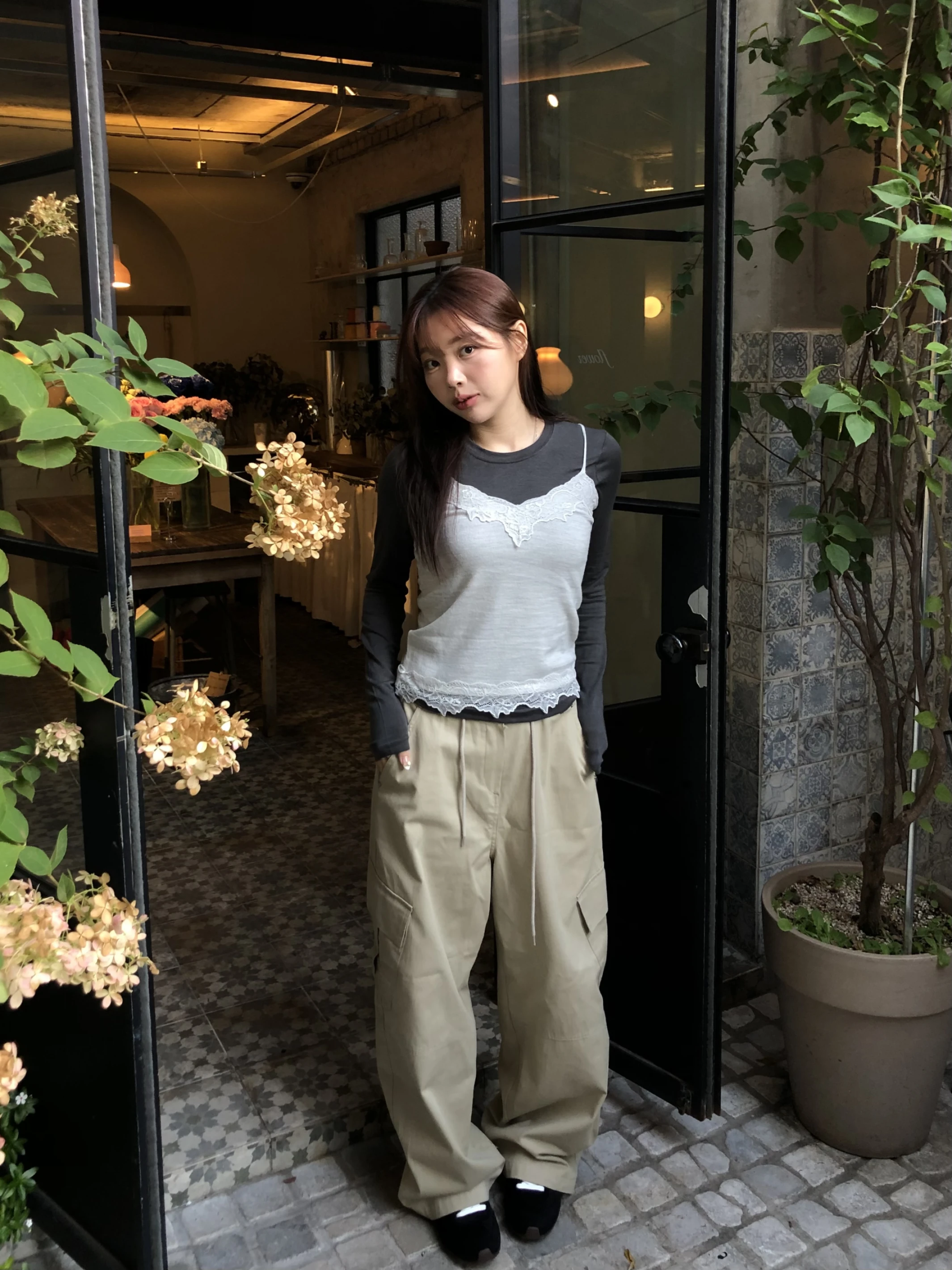 hello 酷girl！梨形會愛的寬版工裝褲 KP84
