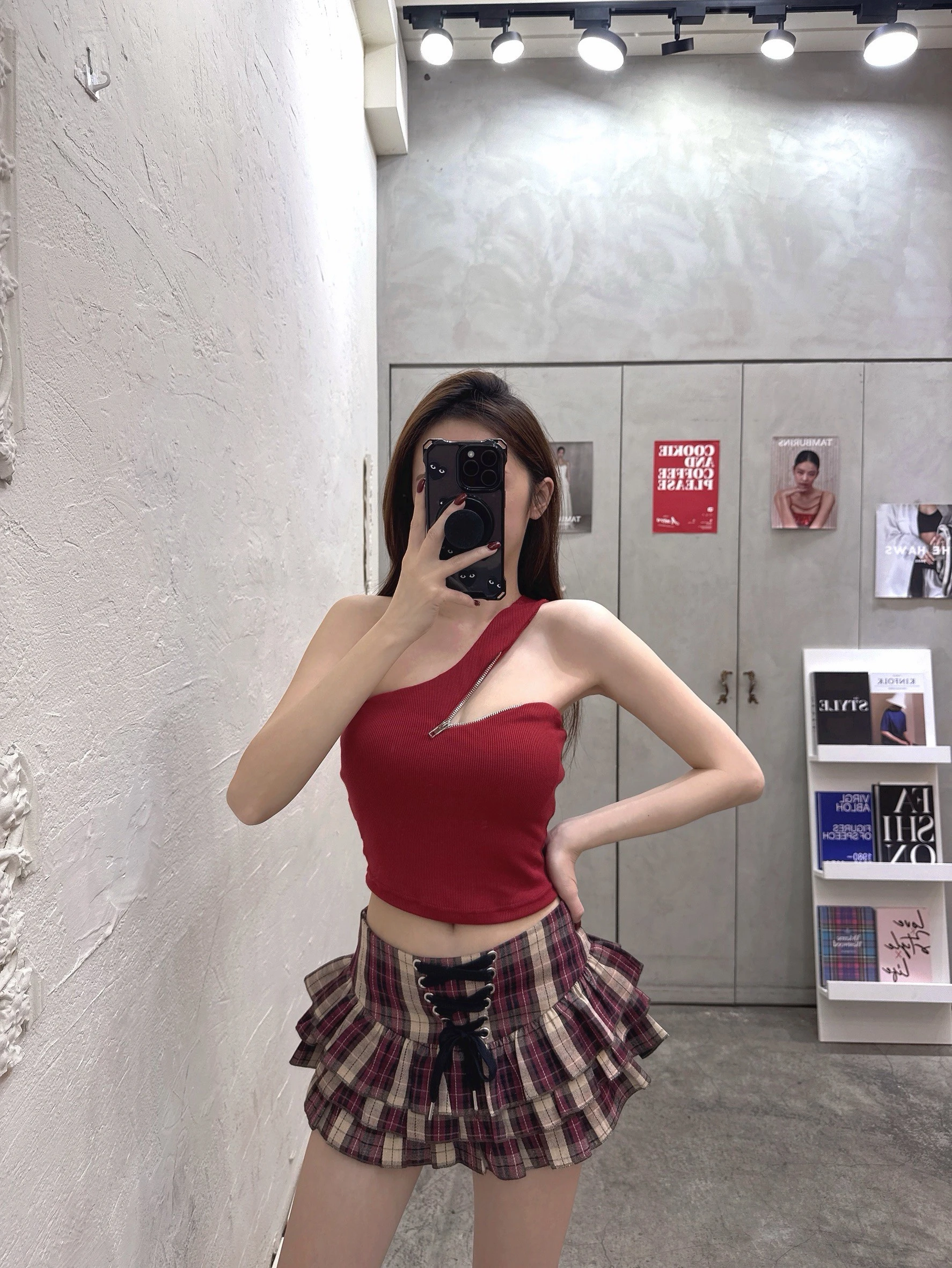 (現貨)獨家美式休閒單肩拉鍊背心
