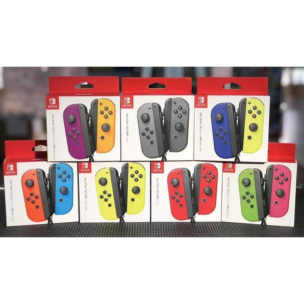 【任天堂】NS Switch 原廠 JoyCon 左右手控制器 joy con 手把 綠粉 紫橘 藍黃 禦天之劍 台灣公司貨