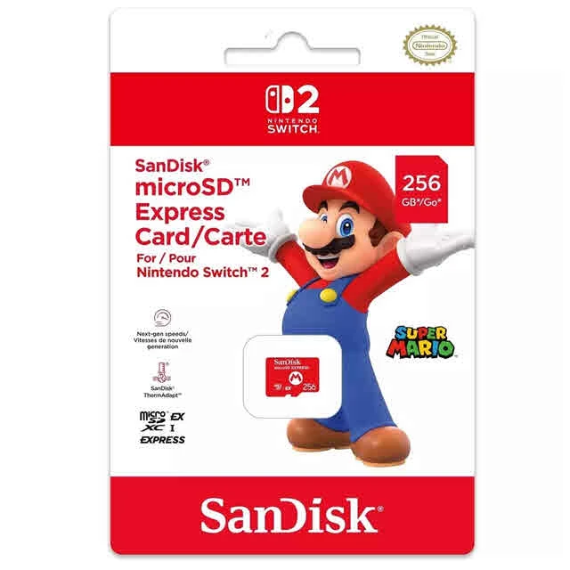 【NS2 】【Sandisk】任天堂 microSD Express 256G 特規記憶卡 台灣公司