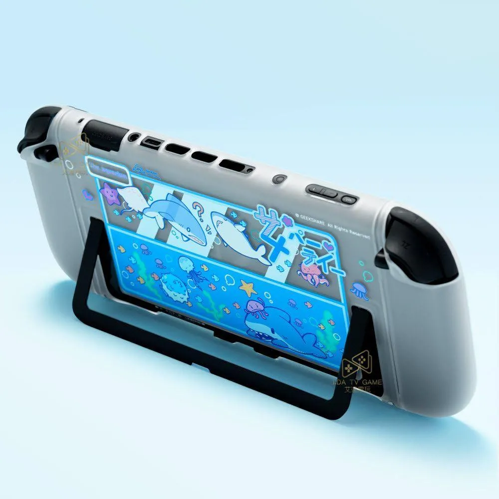 【極想】【NS2】 主機分離式保護殼 鯊鯊派對  硬殼 水晶殼 可愛造型 JOY CON PC硬殼