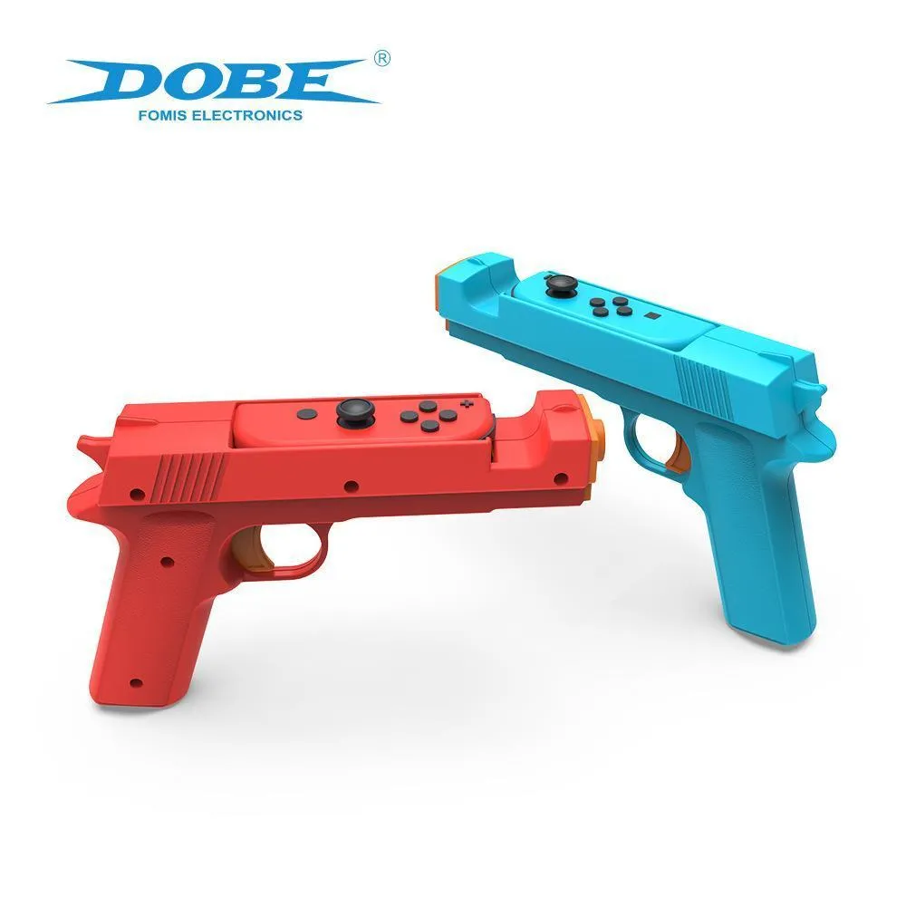 【NS】【NS2】 DOBE  JOY CON小手柄遊戲槍托 紅藍2入 體感槍 短槍 (TNS-3185)