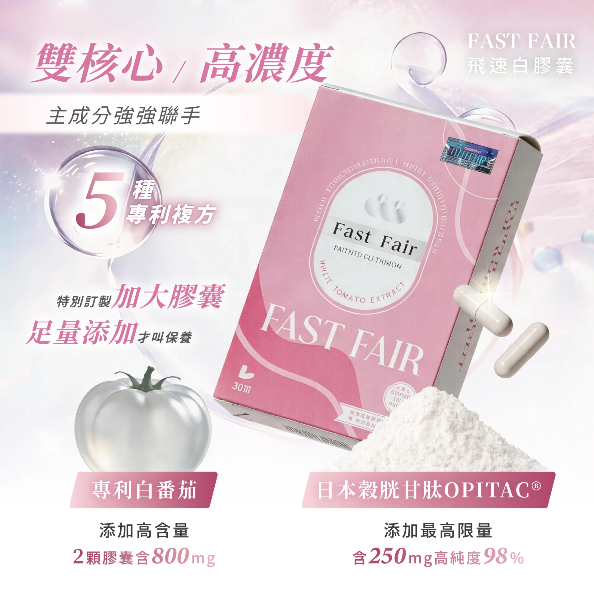 Fast Fair飛速🥛 | 外防內調x精準透亮x高劑量配方