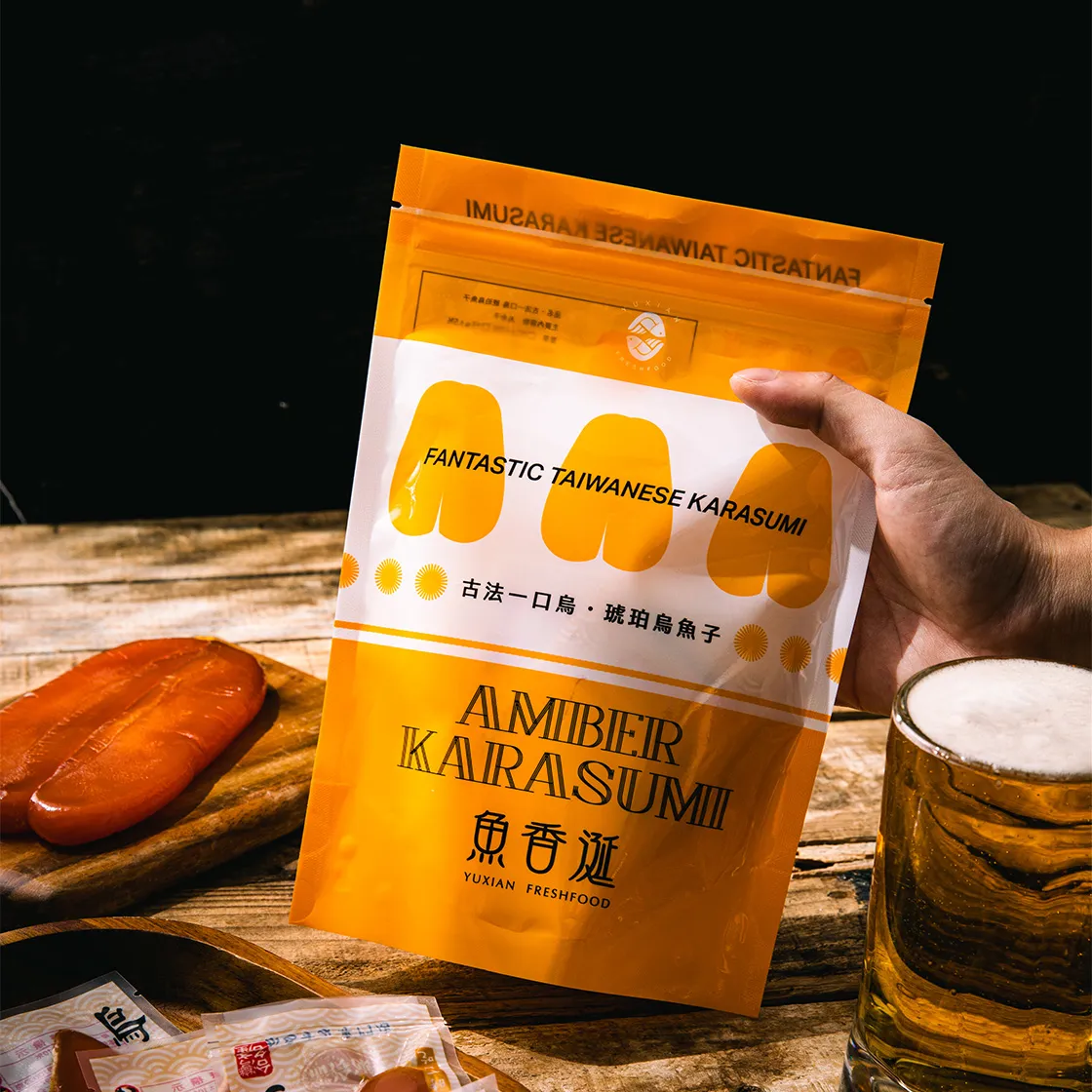 【魚香涎養殖】一口琥珀烏魚子40g(夾鏈袋)