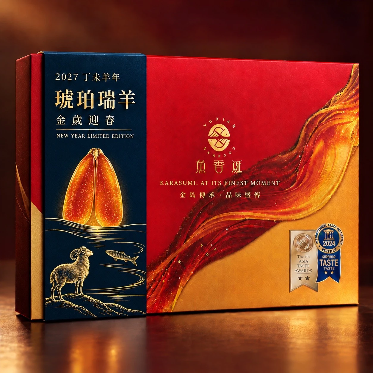 【魚香涎養殖】琥珀時刻雙金禮盒