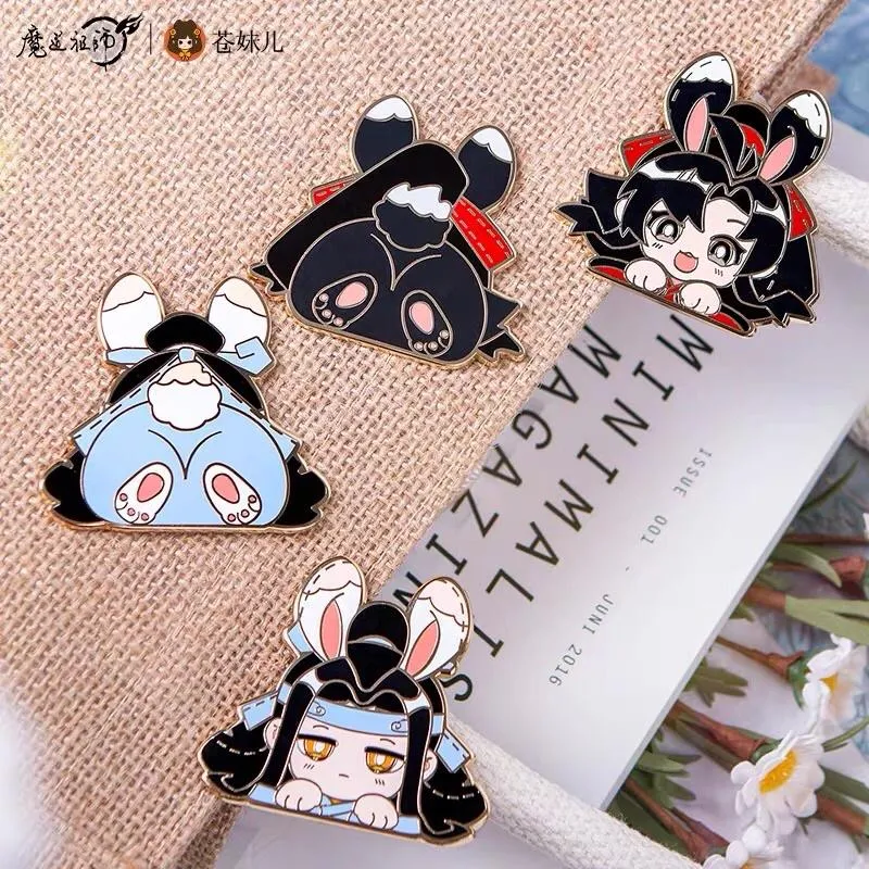 現貨 | 蒼妹兒 | 魔道祖師 動畫 | 瑞兔抱地系列 | 金屬徽章、筆筒立牌