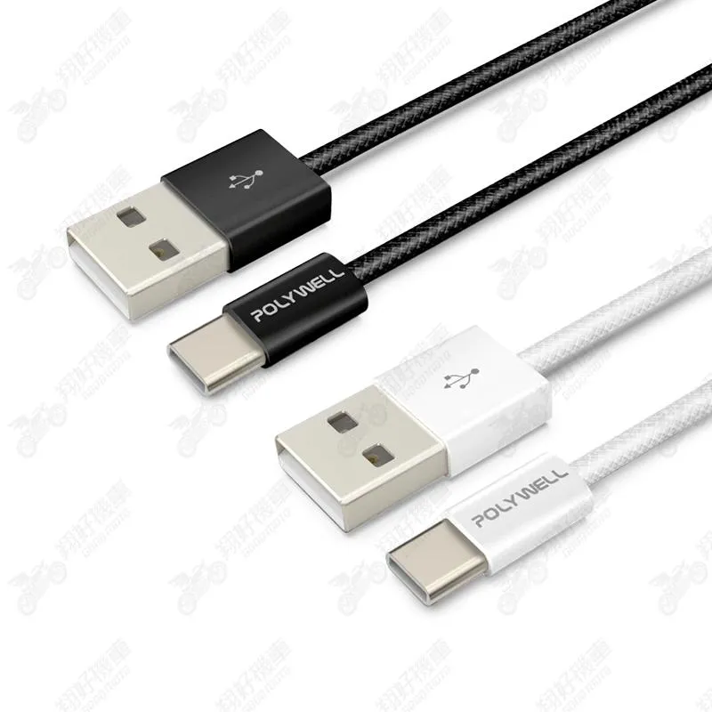 【翔好機車】POLYWELL 編織充電線 安卓充電線 apple 充電線 type c typec 充電線 手機充電線