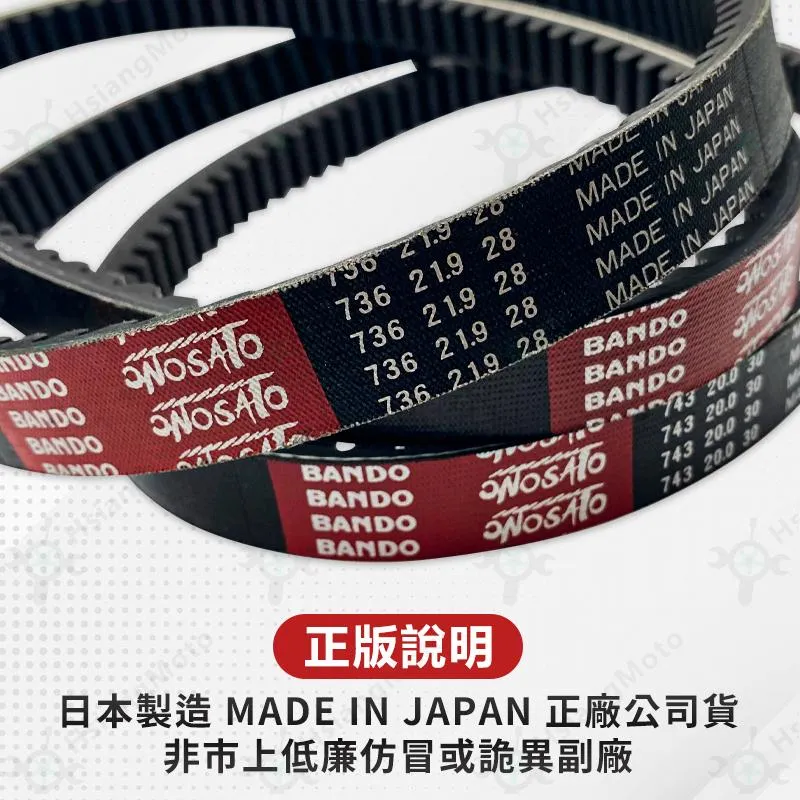 【翔好機車】BANDO 阪東皮帶 勁戰六代 FORCE 2.0 Augur 水冷BWS 皮帶 山葉機車 機車傳動皮帶
