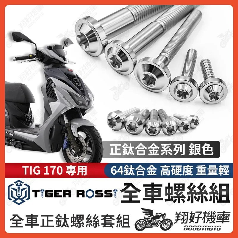【翔好機車】TIG 螺絲 鈦螺絲 銀色 鐵板牙 車殼螺絲 傳動螺絲 空濾螺絲 PGO TIG TIG 170 全車螺絲