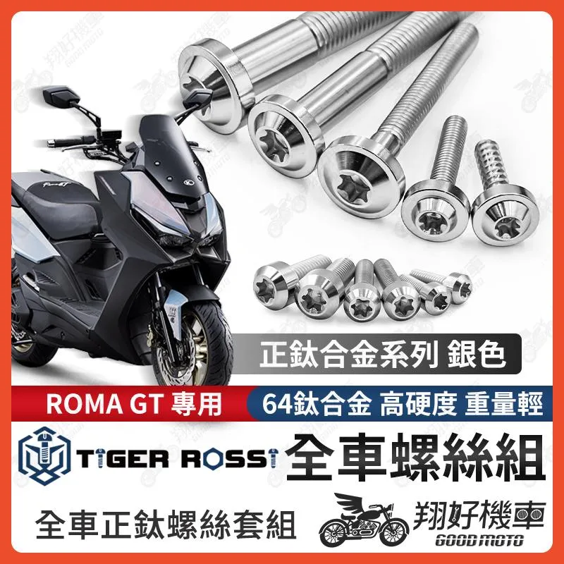 【翔好機車】Roma GT 全車螺絲 羅馬GT 鈦螺絲 銀色 鈦合金螺絲 鐵板牙 車殼螺絲 鐵板牙螺絲 RomaGT改裝