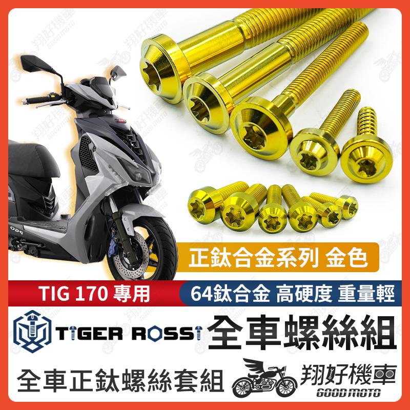 【翔好機車】TIG 螺絲 金色 鈦螺絲 鐵板牙 車殼螺絲 傳動螺絲 空濾螺絲 PGO TIG 170 全車螺絲