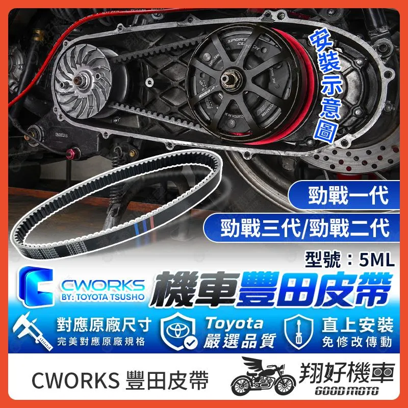 【翔好機車】TOYOTA 豐田 皮帶 傳動皮帶 機車皮帶 5ML 勁戰三代 勁戰二代 勁戰一代 勁戰125 勁戰 三代戰