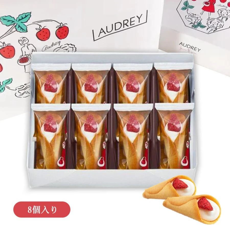 AUDREY 草莓奶油花束餅乾  東京必買伴手禮 牛奶口味