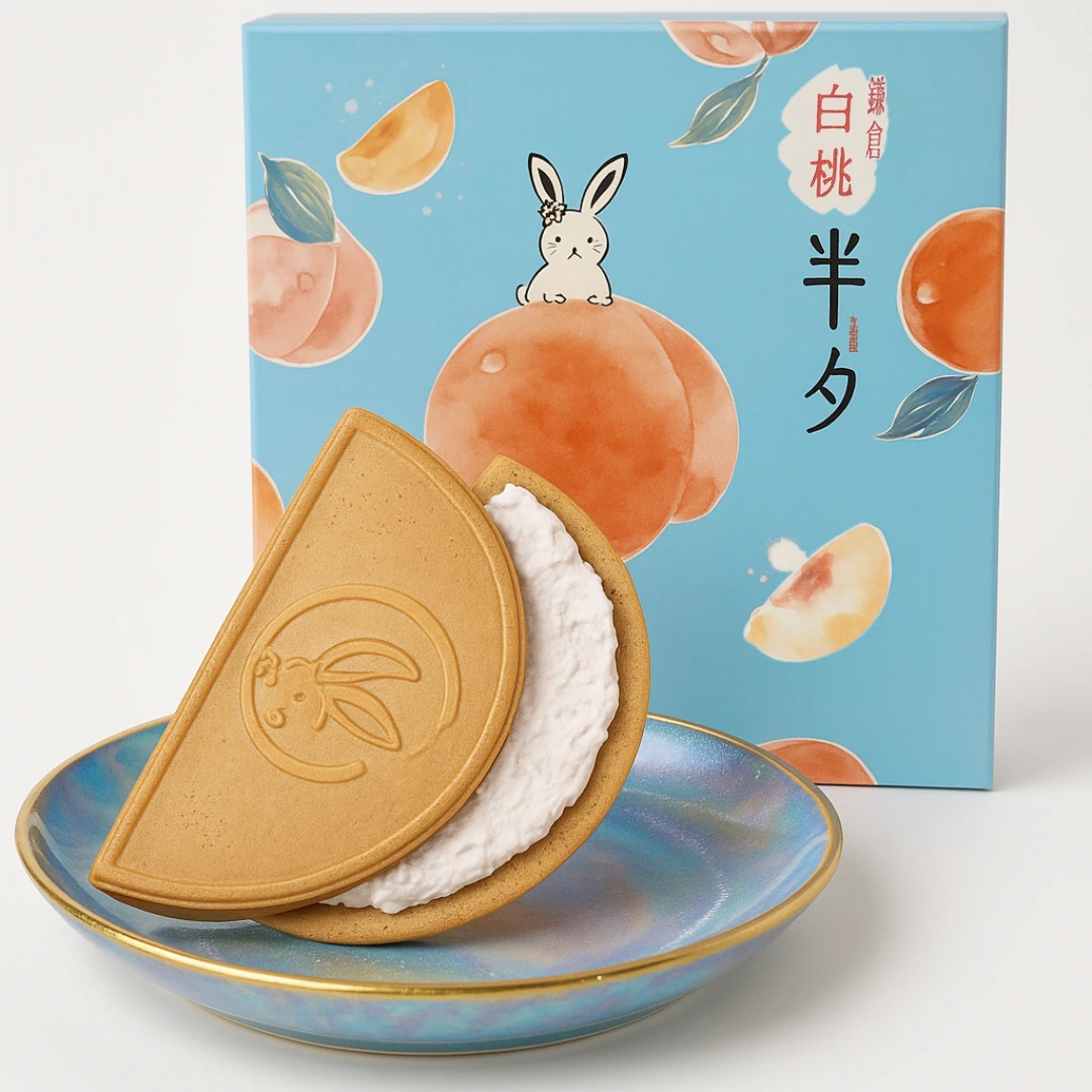 夏季限定 日本白桃半月奶油夾心
