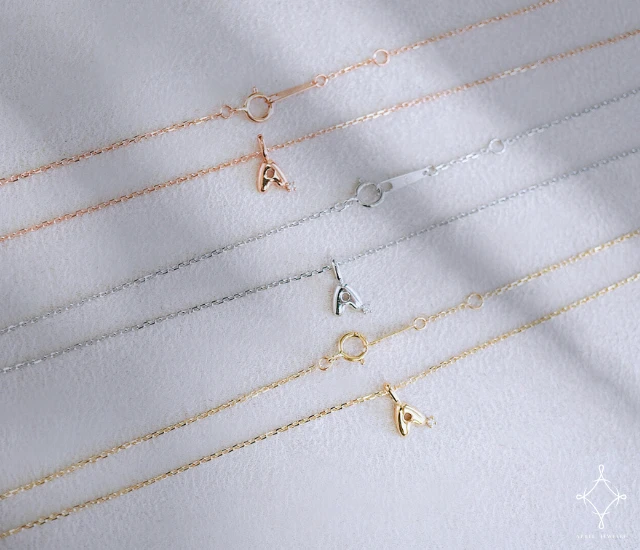 泡泡字母A K金項鍊