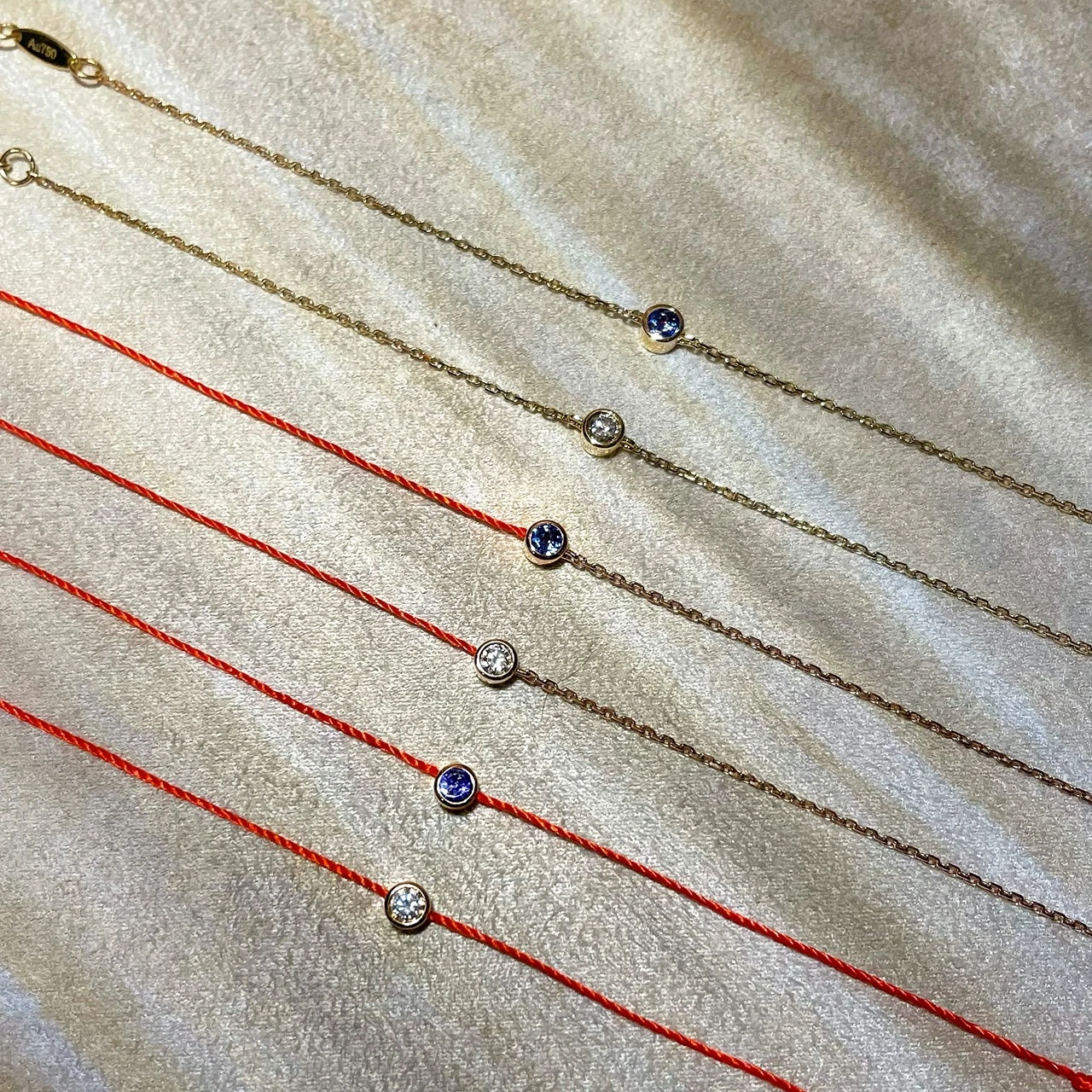 專屬守護｜十分幸運18K真金半紅繩手鍊