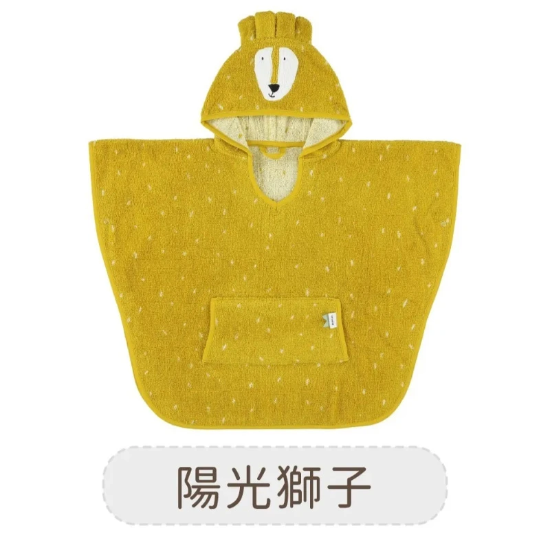 【比利時Trixie】動物造型有機棉連帽斗篷-陽光獅子
