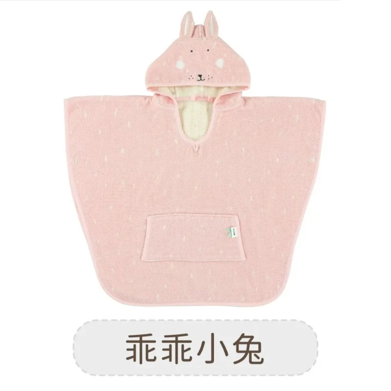 【比利時Trixie】動物造型有機棉連帽斗篷-乖乖小兔