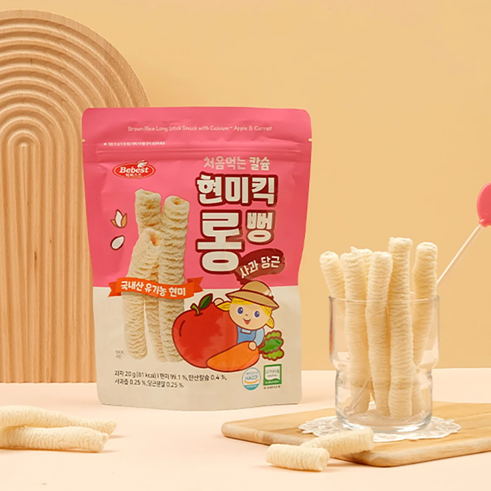 【韓國Bebest】含鈣糙米餅乾系列-長形糙米棒20g
