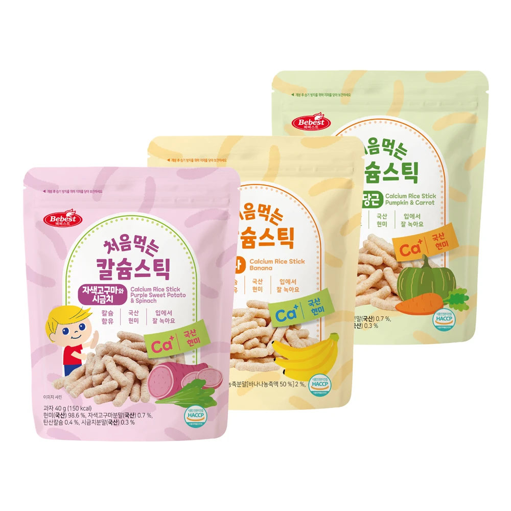 【韓國Bebest】含鈣糙米餅乾系列-糙米棒40g