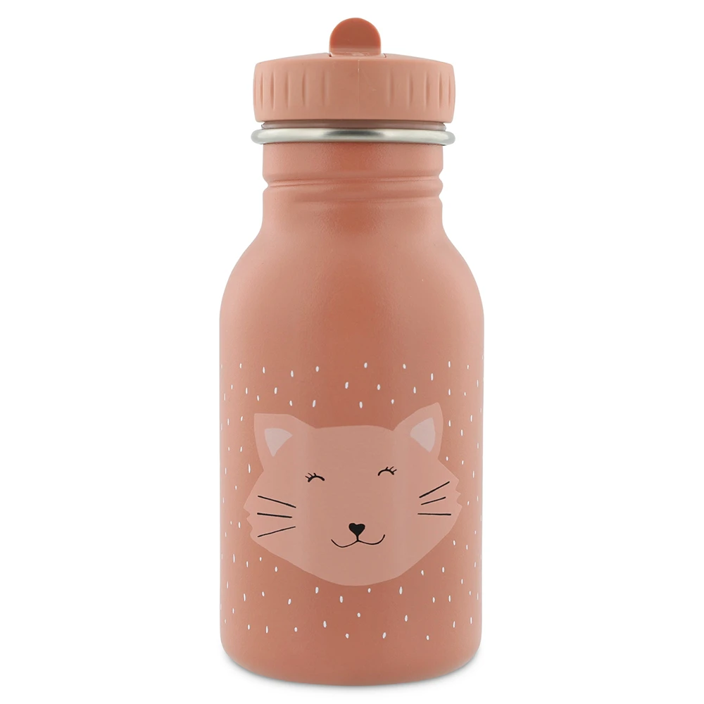 【比利時Trixie】動物愛喝水隨身瓶350ml-甜笑貓咪