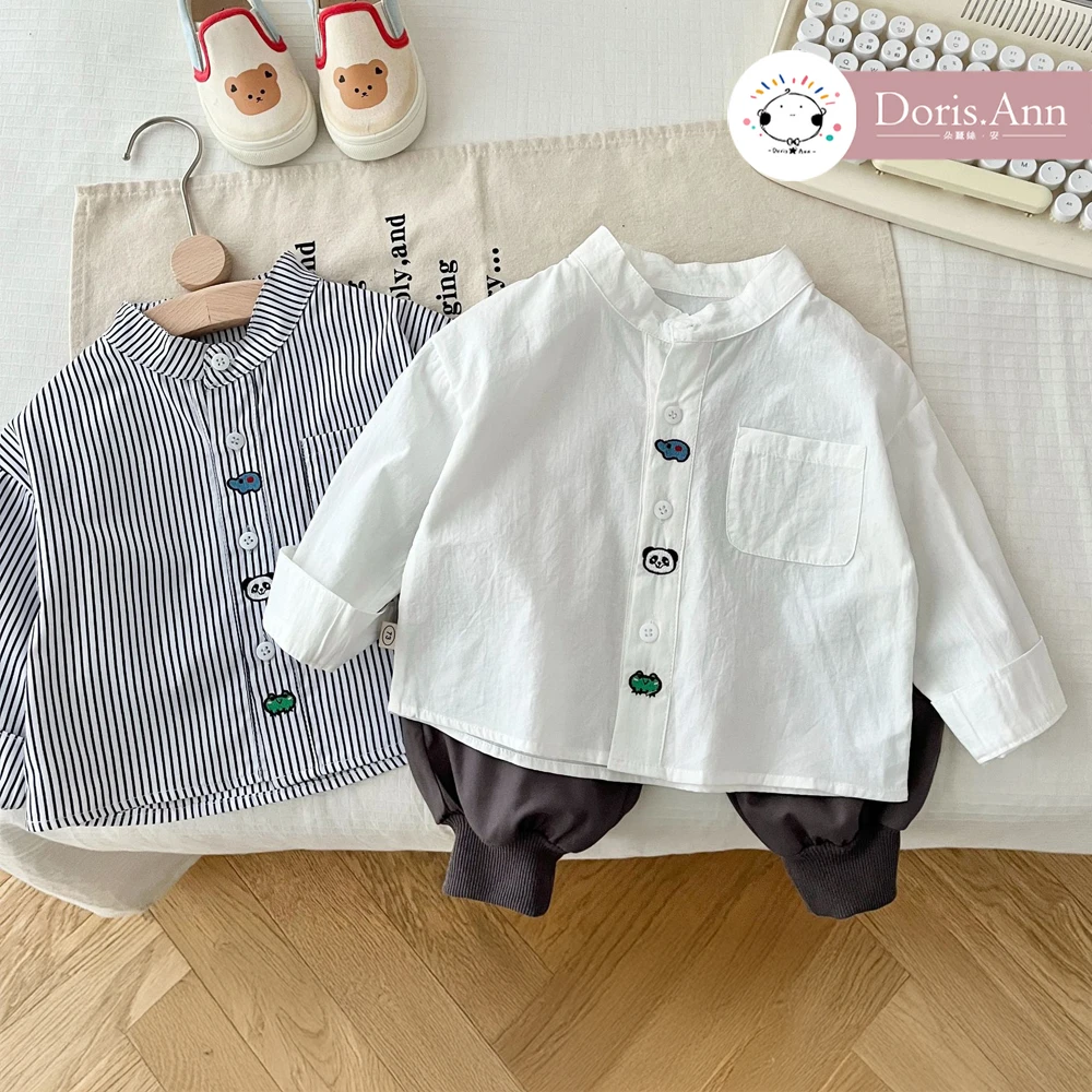 TZ 2899小動物刺繡立領襯衫